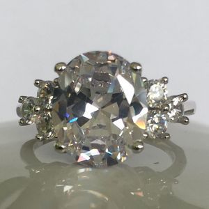 New!  Stunning sterling silver & CZ ring